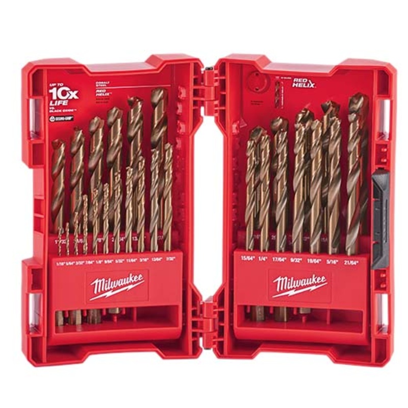 29 Piece "RED HELIX" COBALT DRILL BIT SET MW-48-89-2332