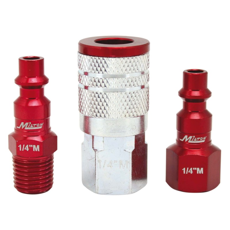 3 PC RED 1/4" M STYLE COUPLER & PLUGS MIL-S-303MKIT