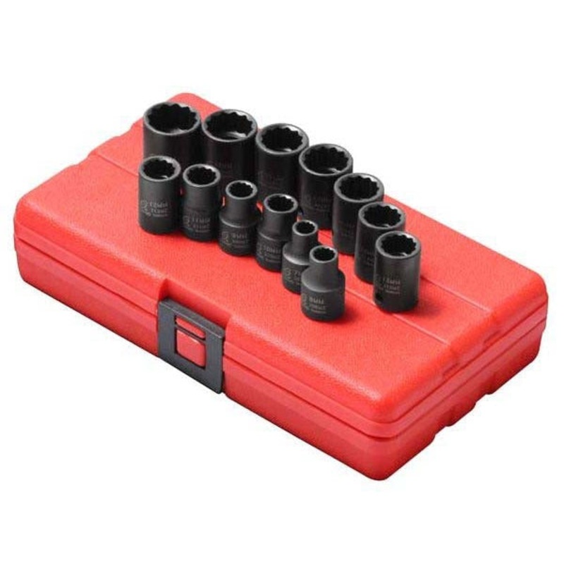 3/8 DR 12PT METRIC IMPACT SKT SET
