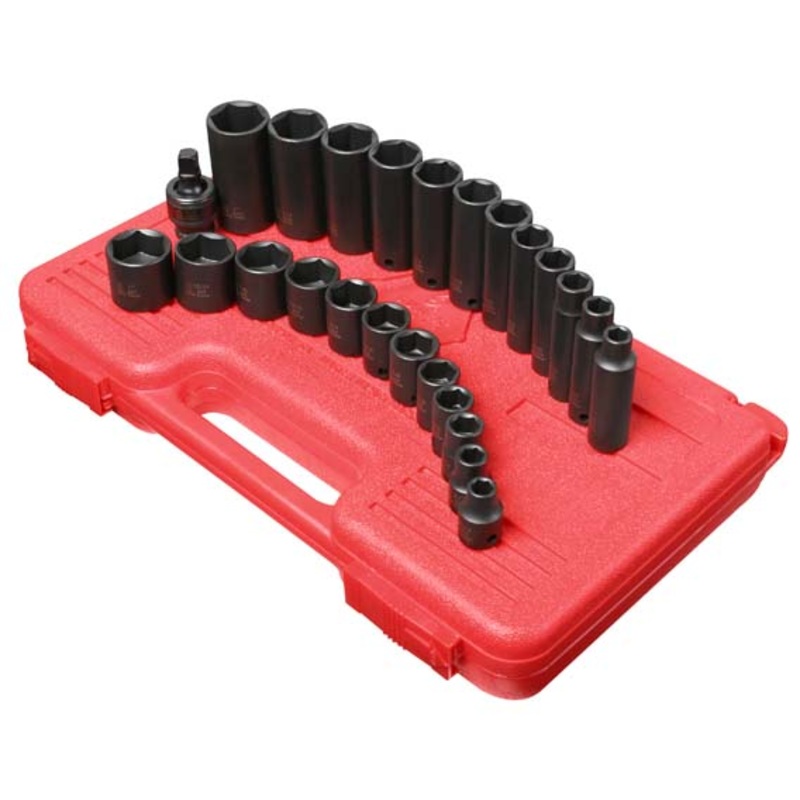 3/8" DR., MASTER SAE IMPACT SOCKET SET