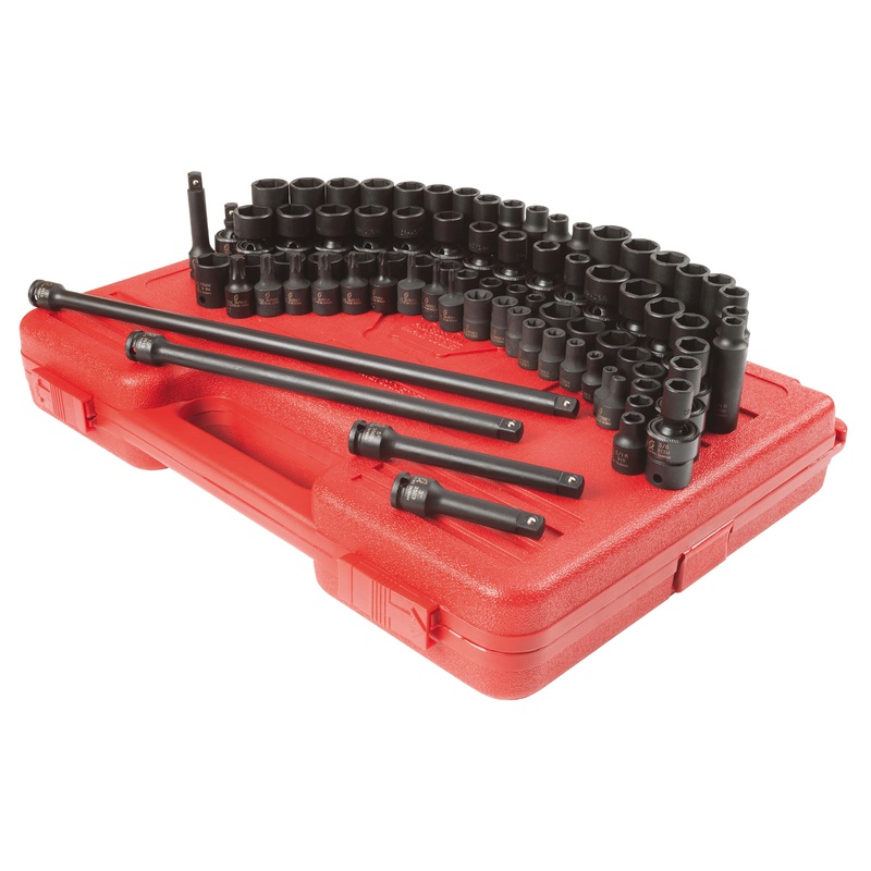 3/8 Drive Master Impact Socket Set, 80-Piece