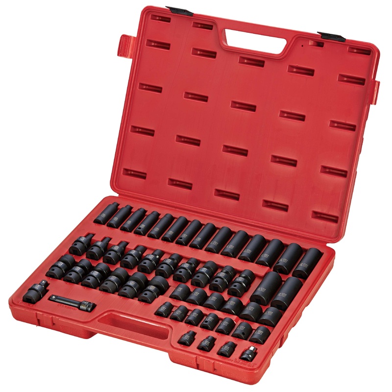 3/8" Drive Metric Impact Socket Set, 51-Piece