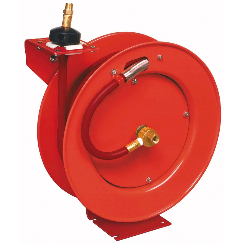 3/8" X 50' AIR HOSE REEL - 1 YEAR WARRANTY LIN-83753