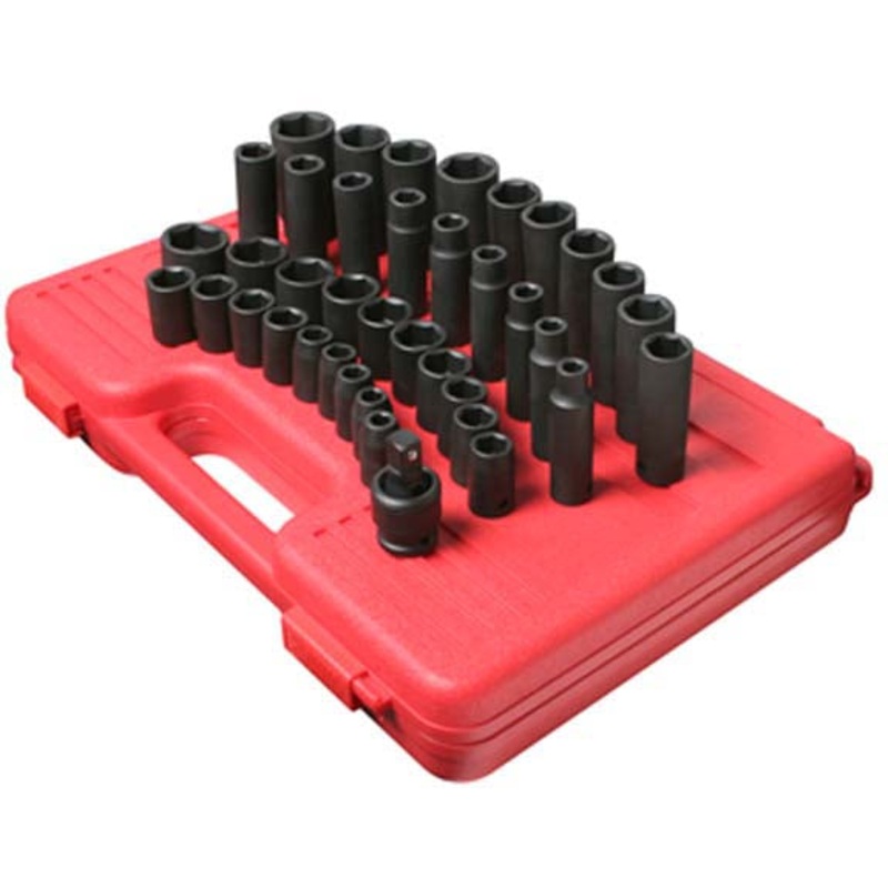 39PC.SAE 1/2"DR.IMP SKT SET