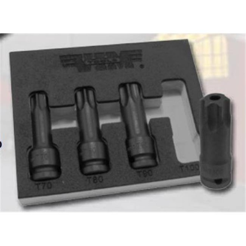 4 Piece 1/2 Cut Large Torx Set