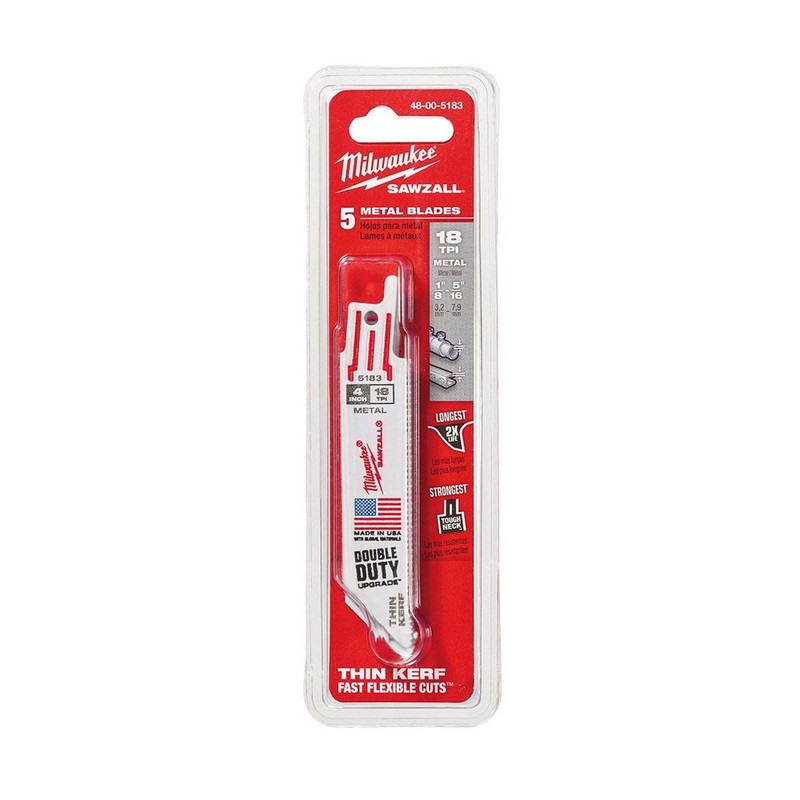 4"x18t-SUPER SAWZALL BLADES-(5PK) MW-48-00-5183