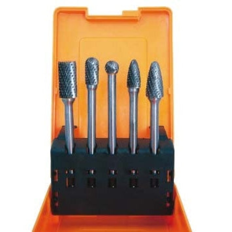 5 PC LG DBL CUT CARBIDE BURR SET