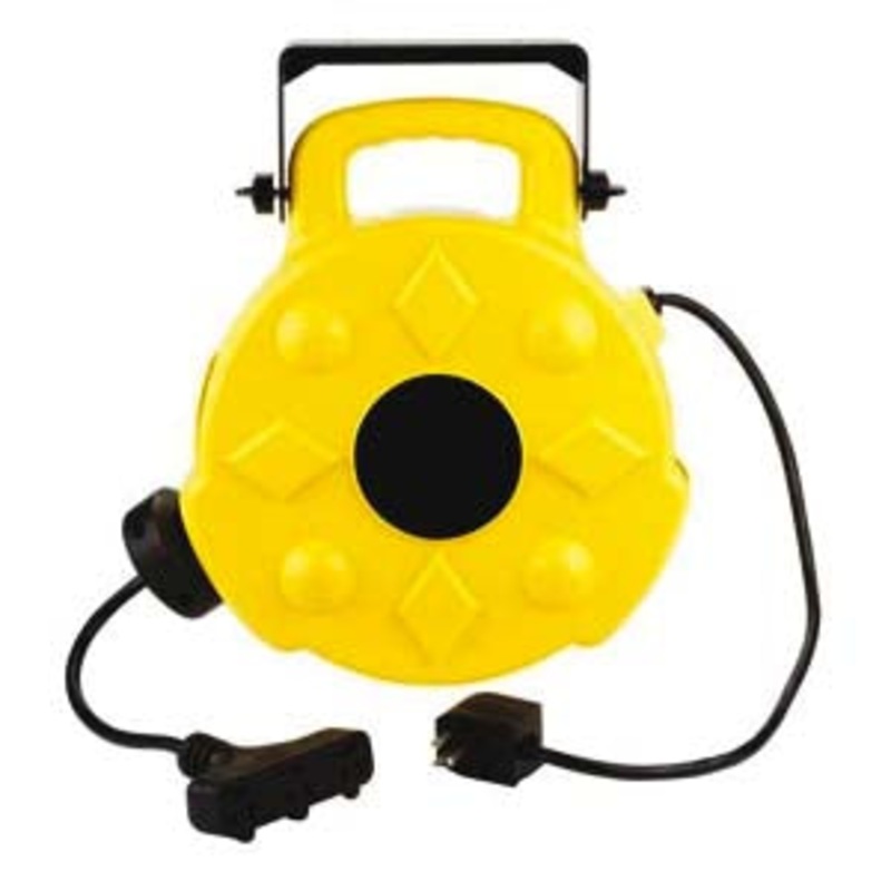 50' RETRACTABLE, TRIPLE TAP CORD