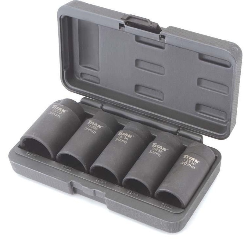 5PC 1/2DR.12PT AXLE NUT SOCKET SET