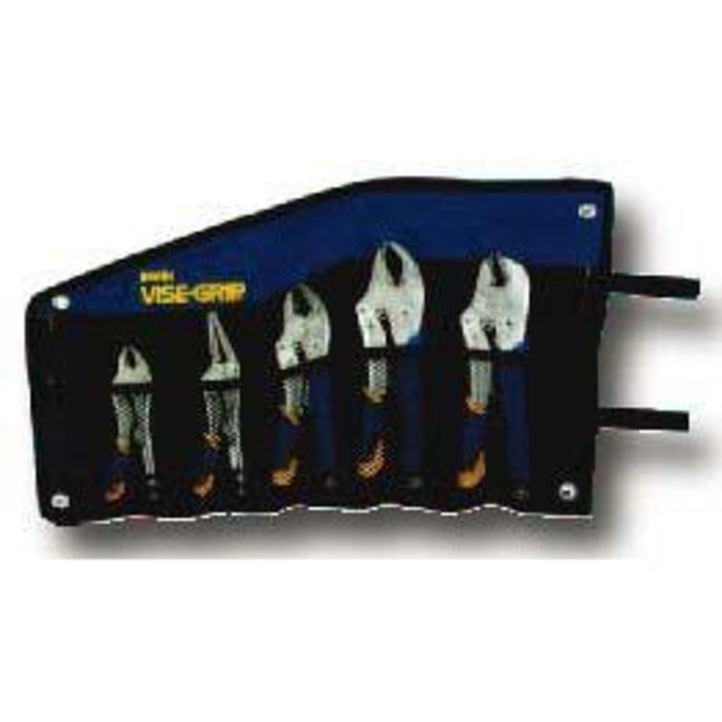 5PC LOCK PLIER SET IN POUCH FAST REL