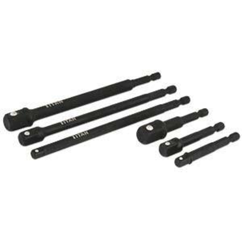 6 PC IMP SKT ADAPTER SET - BLACK TTN-12087