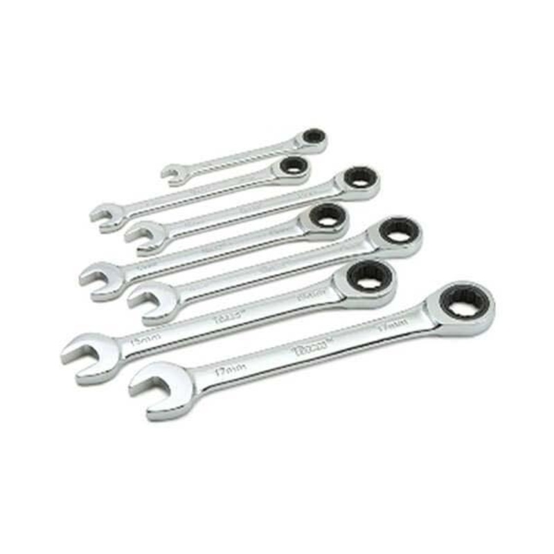 7 Piece METRIC RATCHETING WRENCH SET TTN-17357