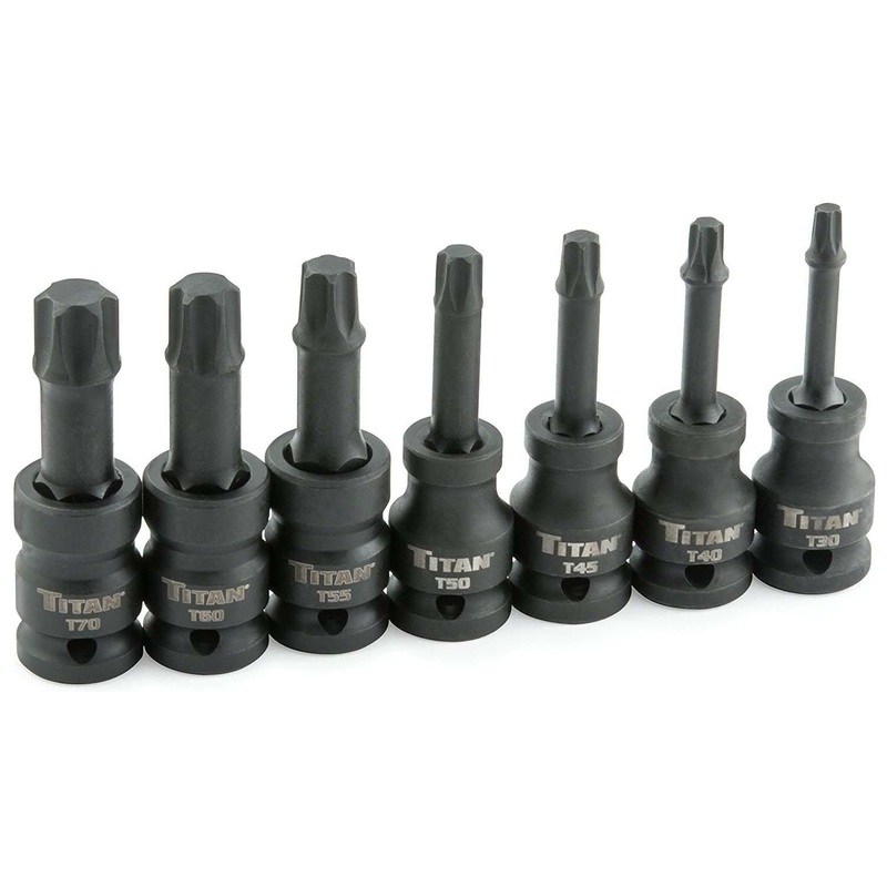 7PC 1/2"DR TORX BIT SET (T30 - T70)