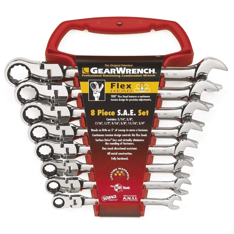 8 PC SAE FLEX RATCHET WR SET
