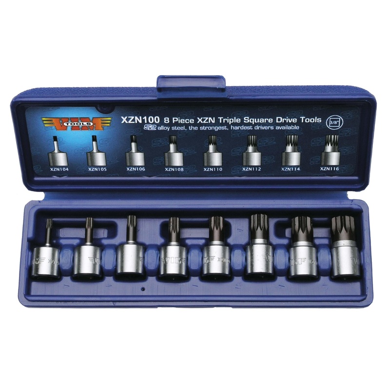 8 Piece TRIPLE SQ DRIVE SET 4-16MM VIM-XZN100