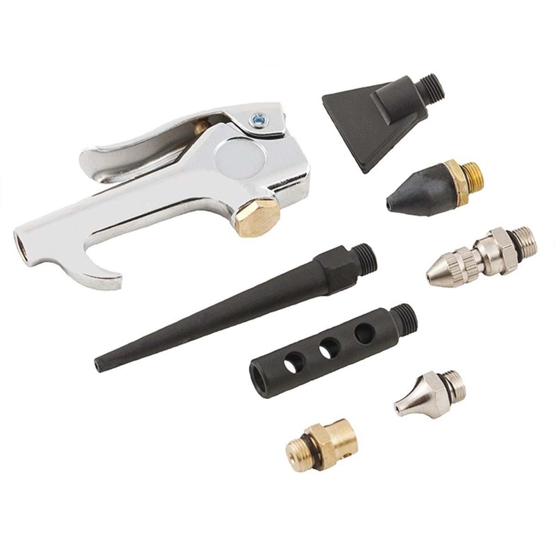 8pc BLOW GUN W/7 TIPS-1/4"NPT