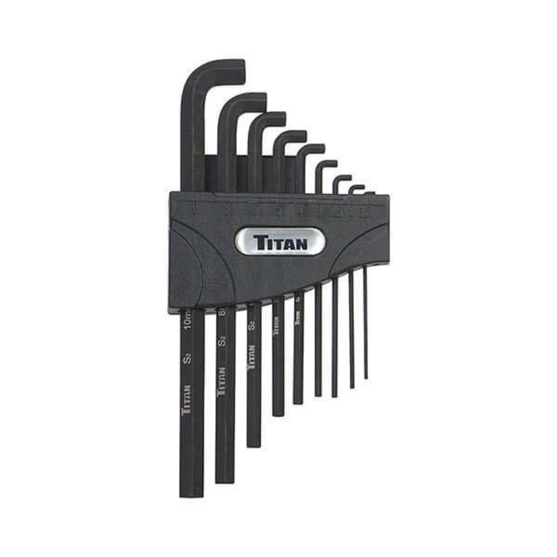 9PC STUBBY METRIC HEX KEY SET