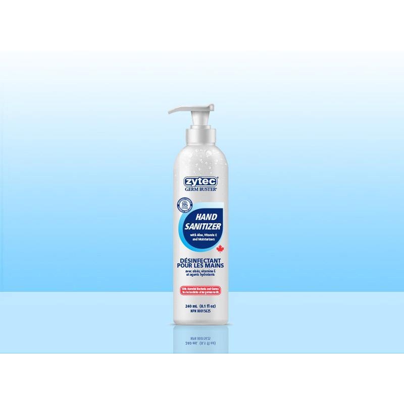240 mL Clear Gel Hand Sanitizer - 70% Alcohol - 12/Case