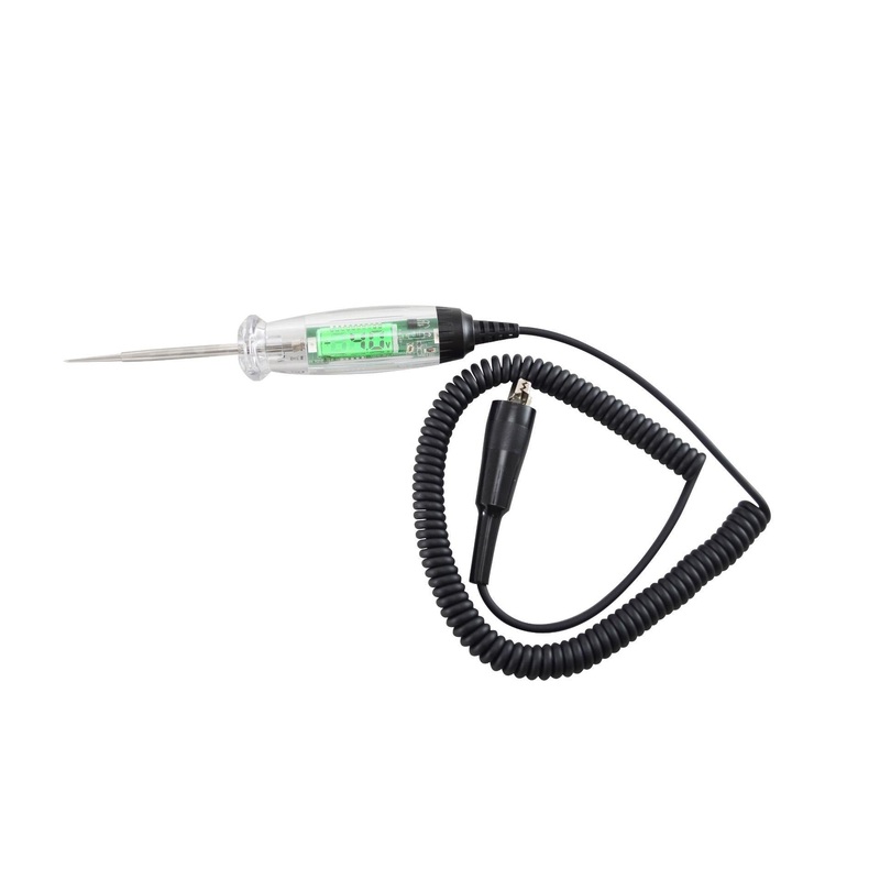 DIGITAL LCD WIDE RANGE POSITIVE AND GROUND CIRCUIT TESTER, 4-60v CAP.