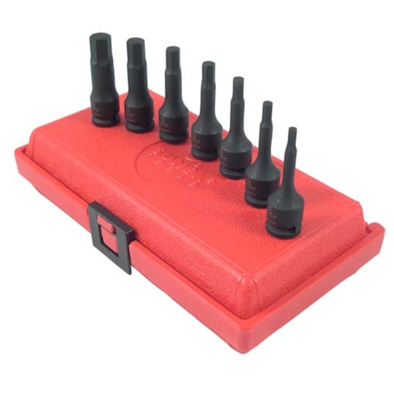 HEX DRIVER SET-MET 3/8" DR IMPACT