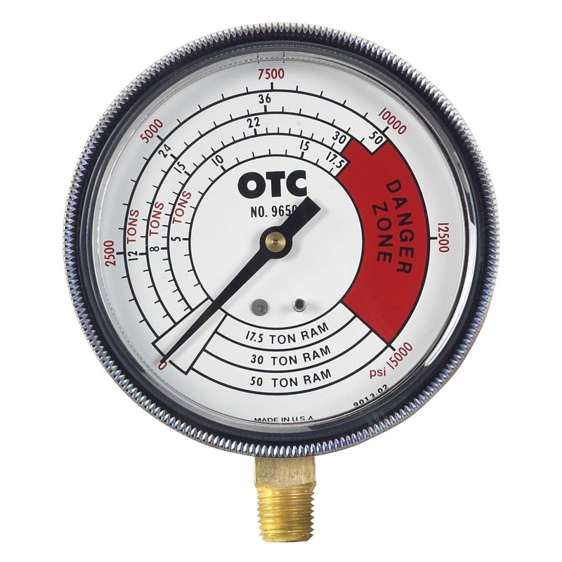 PRESSURE GAUGE,4-SCALES,0-50 TON