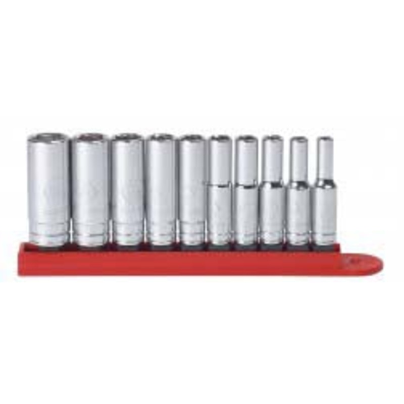 SAE 1/4" DR. 10PC DEEP SOCKET SET