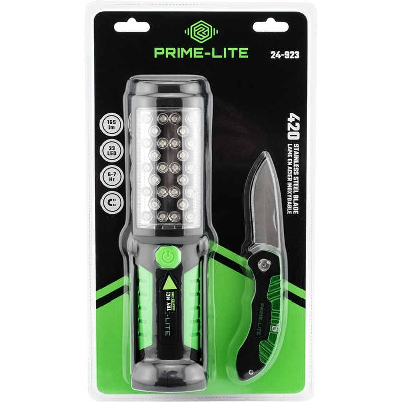 2 Piece Pocket Knife/Worklight Set - 3 x AA PRI-24-923