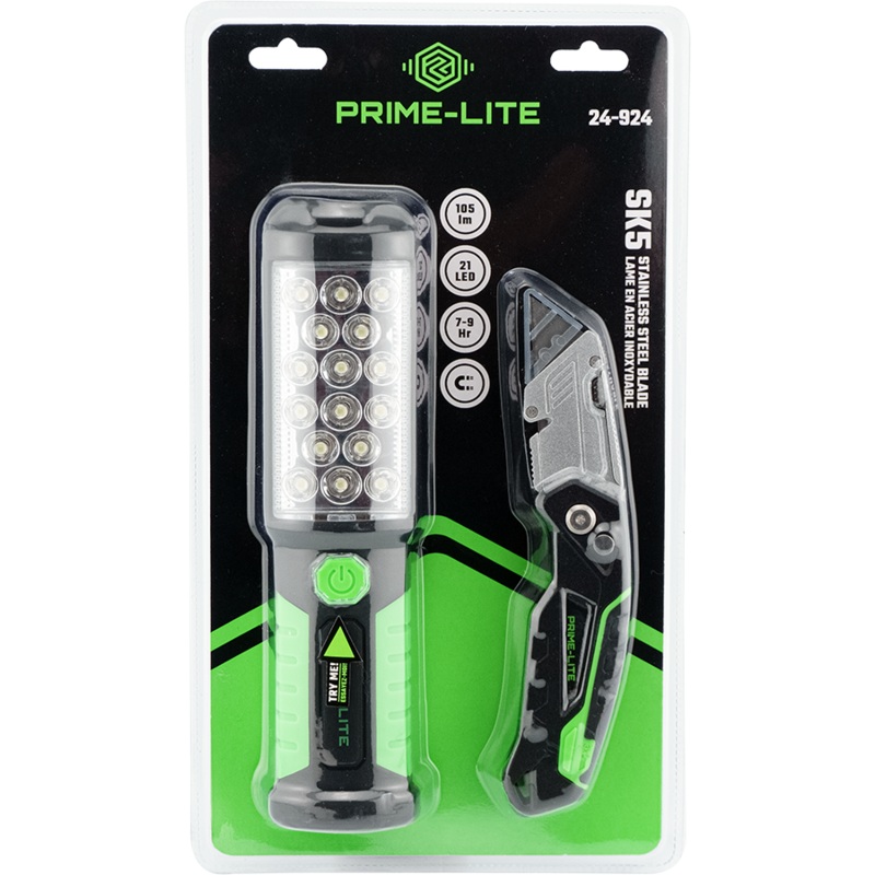 2 Piece Utility Knife/Worklight Set - 3 x AA PRI-24-924