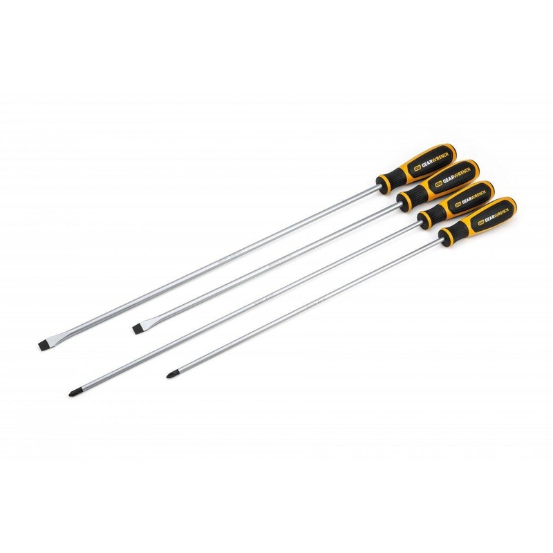 4 PC DUAL MATERIAL SCREWDRIVERS