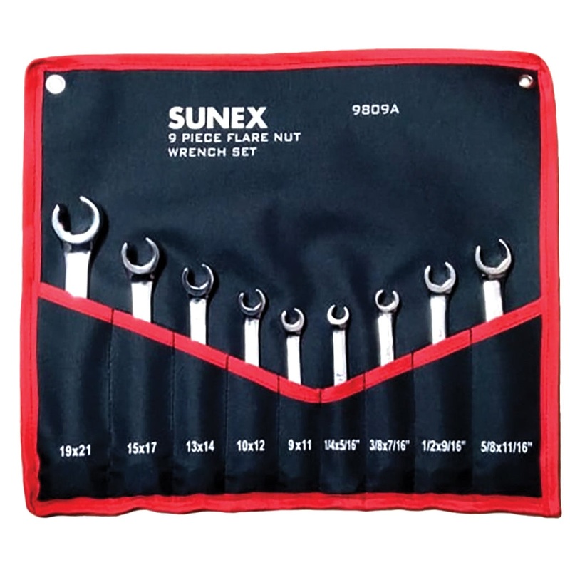 9PC. FLARE NUT WRENCH SET