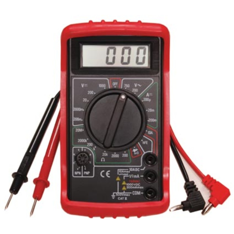 Digital Multi-Meter w/ Holster 20 Test Ranges, 10 meg. Ohm Impedance