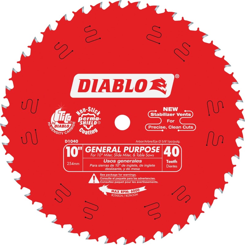 Diablo 10 In. 40-Tooth General Purpose Circular Saw Blade