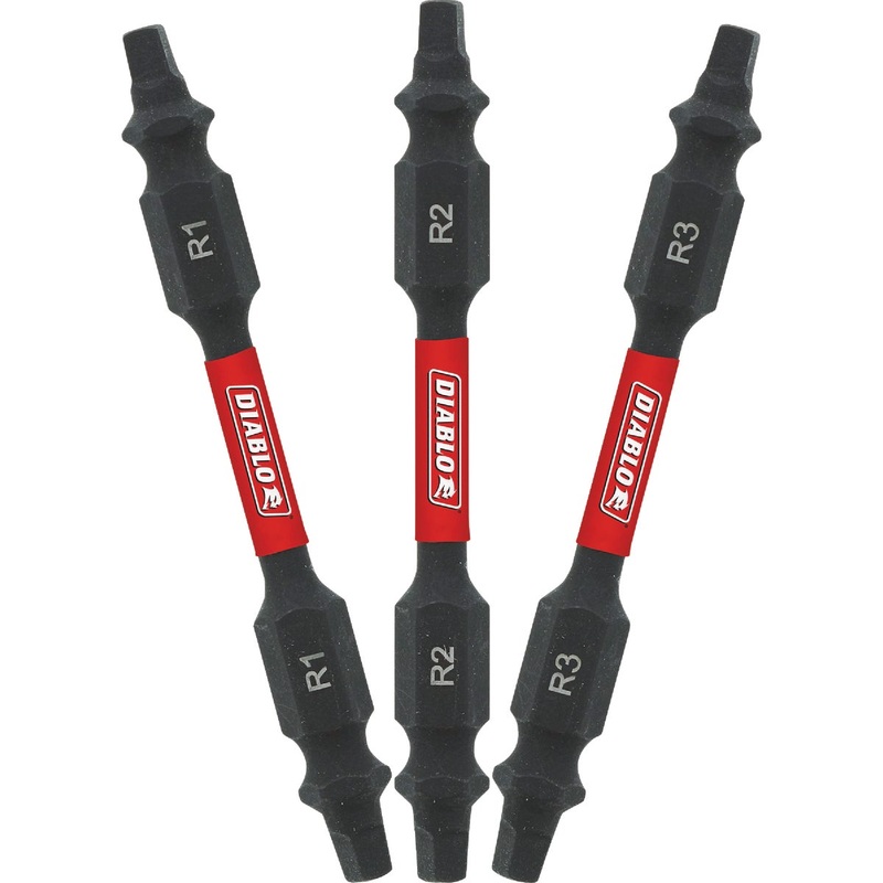Diablo 2-1/2 In. Double-Ended Square Screwdriver Bit Set, Bulk