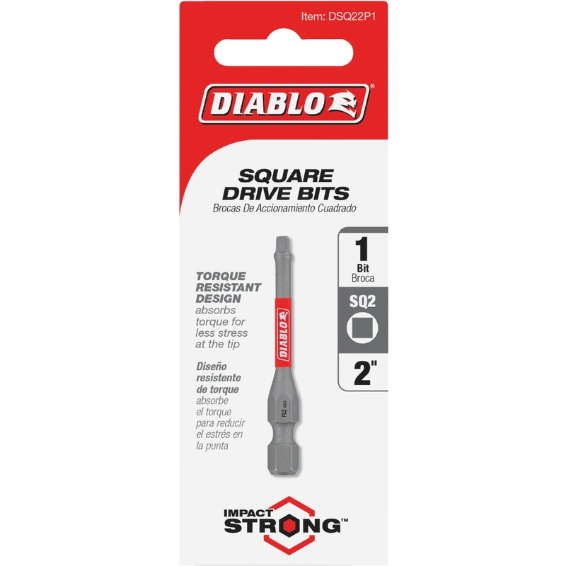 Diablo #2 Square Recess 2 In. Power Impact Screwdriver Bit