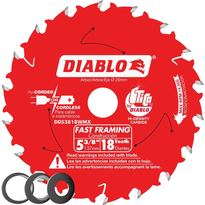 Diablo 5-3/8 In. 18-Tooth Fast Framing Circular Saw Blade