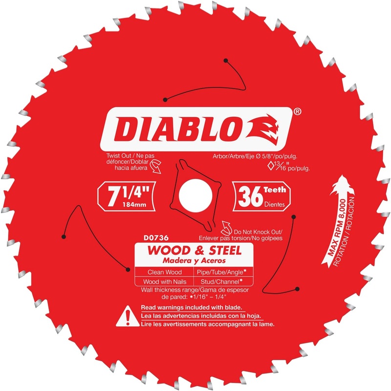 Diablo 7-1/4 In. 36-Tooth Circular Saw Blade