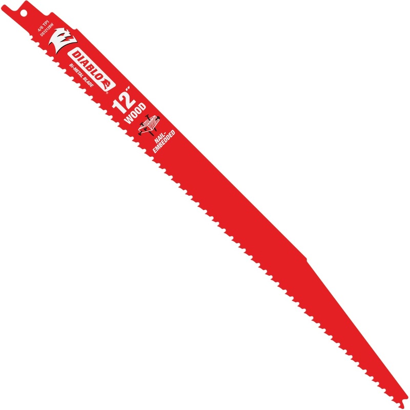 Diablo Demo Demon 12 In. 4/6 TPI Bi-Metal Nail-Embedded Wood Reciprocating Saw Blade (2-Pack)