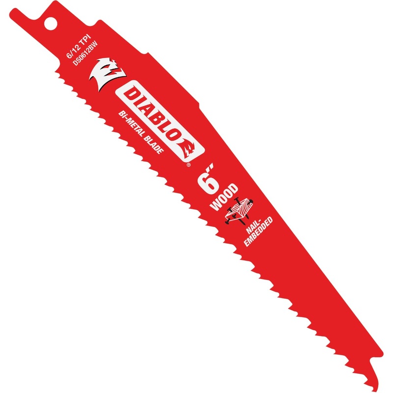 Diablo Demo Demon 6 In. 6/12 TPI Bi-Metal Nail-Embedded Wood Reciprocating Saw Blade (2-Pack)