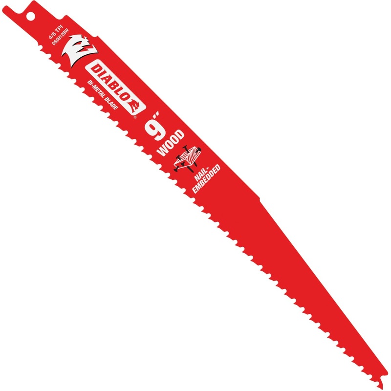 Diablo Demo Demon 9 In. 4/6 TPI Bi-Metal Nail-Embedded Wood Reciprocating Saw Blade (2-Pack)