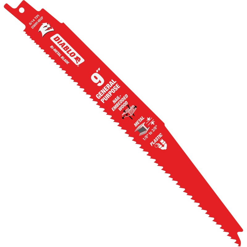 Diablo Demo Demon 9 In. 8/14 TPI Bi-Metal Multi-Purpose Reciprocating Saw Blade (2-Pack)