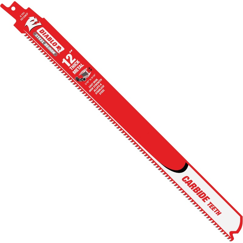 Diablo Steel Demon 12 In. 8 TPI Carbide Thick Metal Reciprocating Saw Blade (3-Pack)