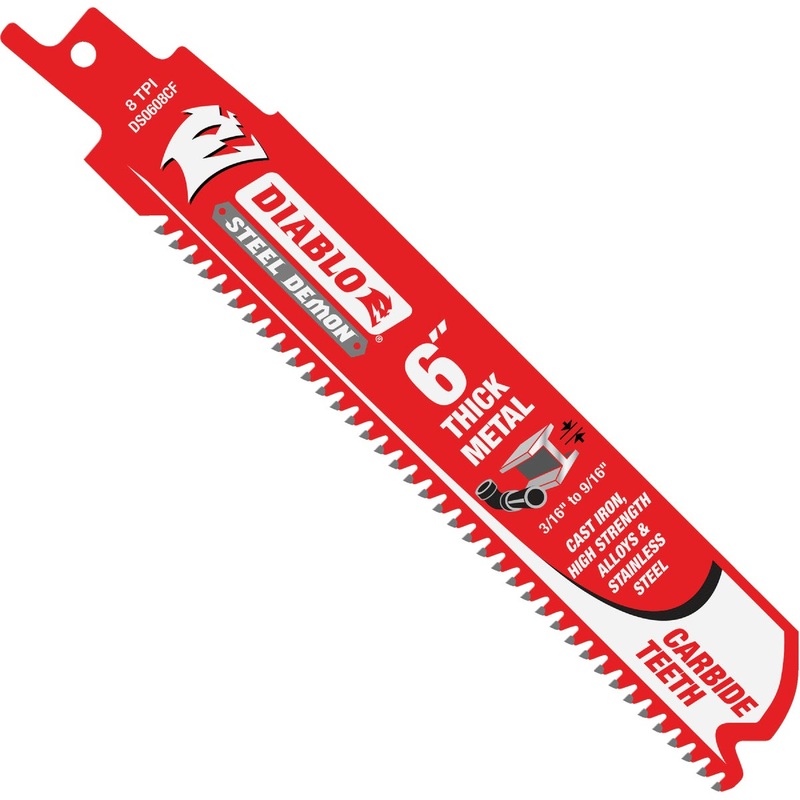 Diablo Steel Demon 6 In. 8 TPI Carbide Thick Metal Reciprocating Saw Blade