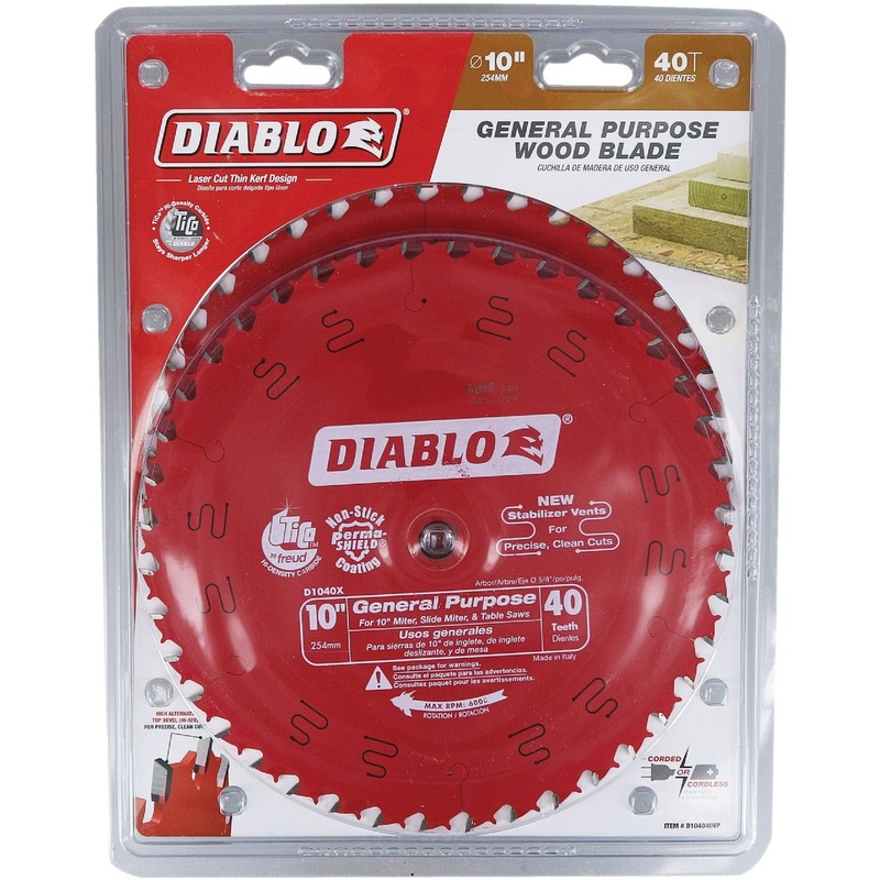 Diablo Wood Demon 10 In. 40-Tooth Ultimate General Purpose Circular Saw Blade (2-Pack)
