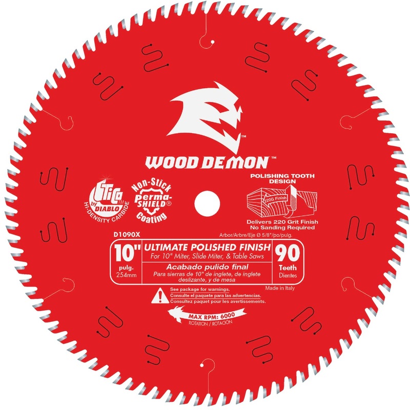 Diablo 10 In. 90-Tooth Ultimate Polish Finish Circular Saw Blade