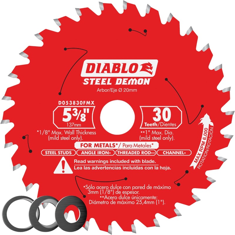 Diablo Steel Demon 5-3/8 In. 30-Tooth Metal Circular Saw Blade