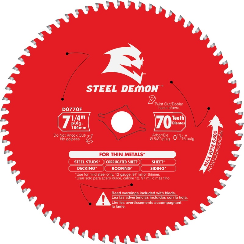 Diablo Steel Demon 7-1/4 In. 70-Tooth Thin Metal Circular Saw Blade
