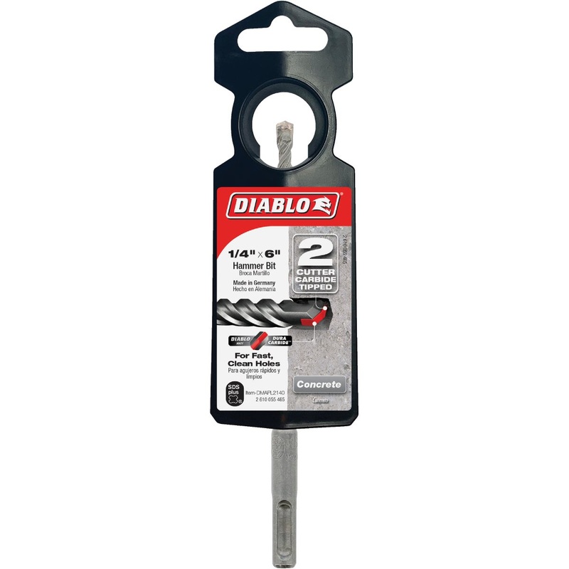 Diablo SDS-Plus 1/4 In. x 6 In. Carbide-Tipped Rotary Hammer Drill Bit