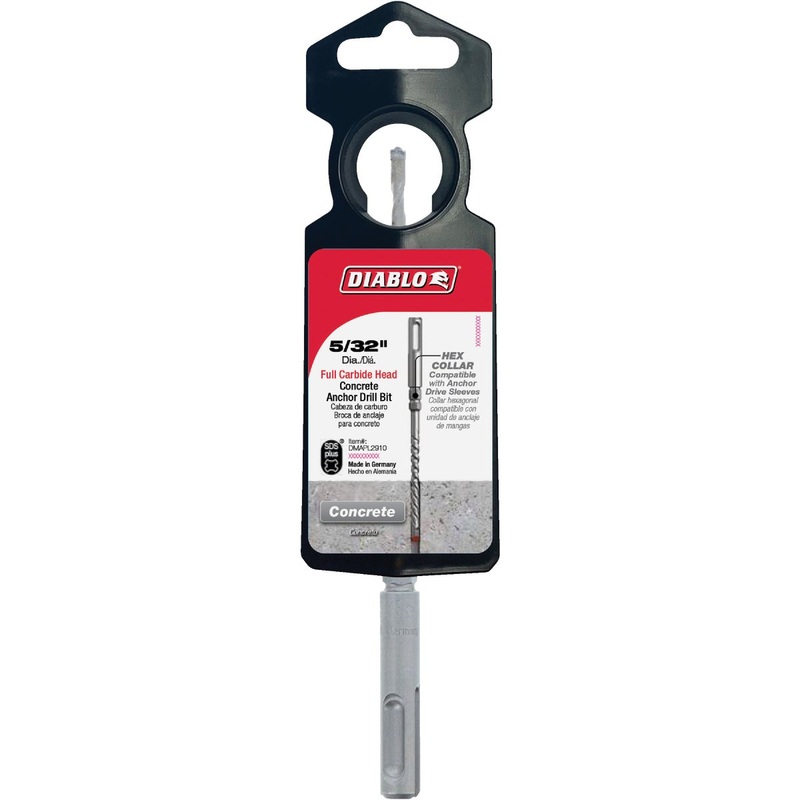 Diablo SDS-Plus Anchor 5/32 In. x 6 In. Full Carbide Rotary Hammer Drill Bit
