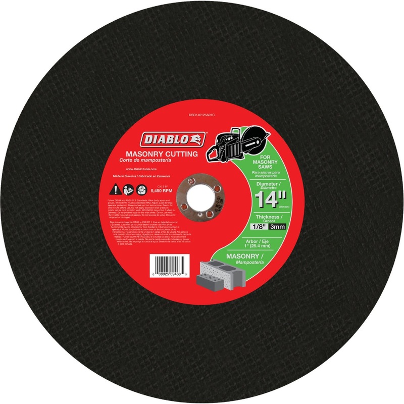 Diablo Type 1 14 In. x 1/8 In. x 1 In. Masonry Cut-Off Wheel