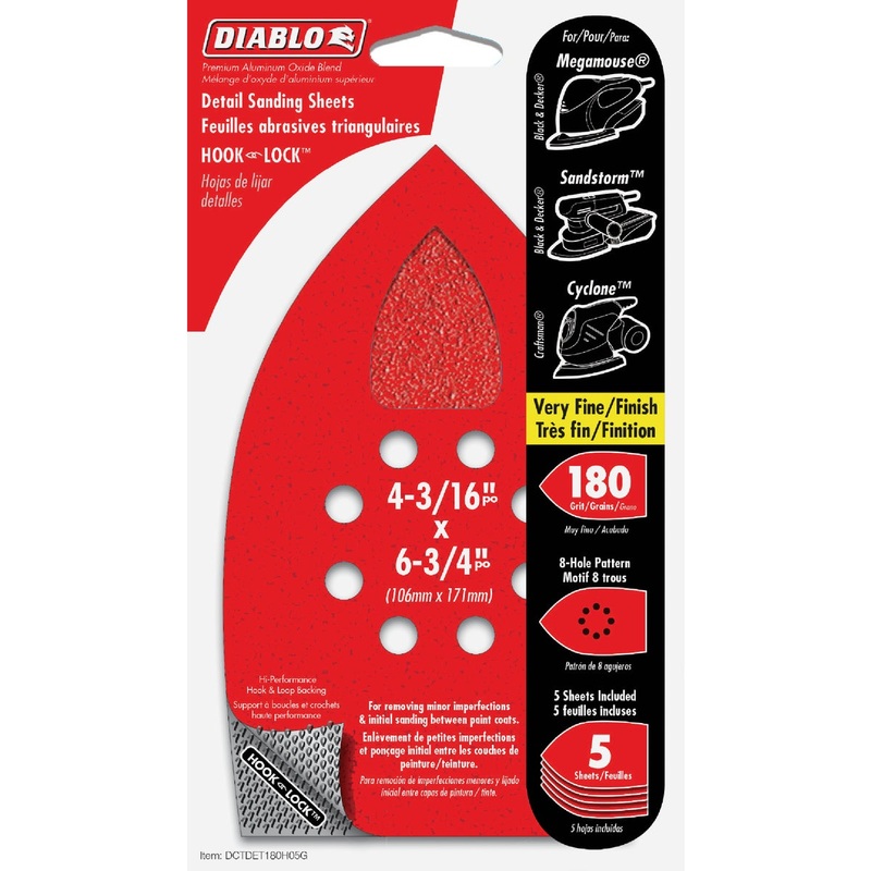 Diablo MegaMouse 180-Grit Sandpaper (5-Pack)